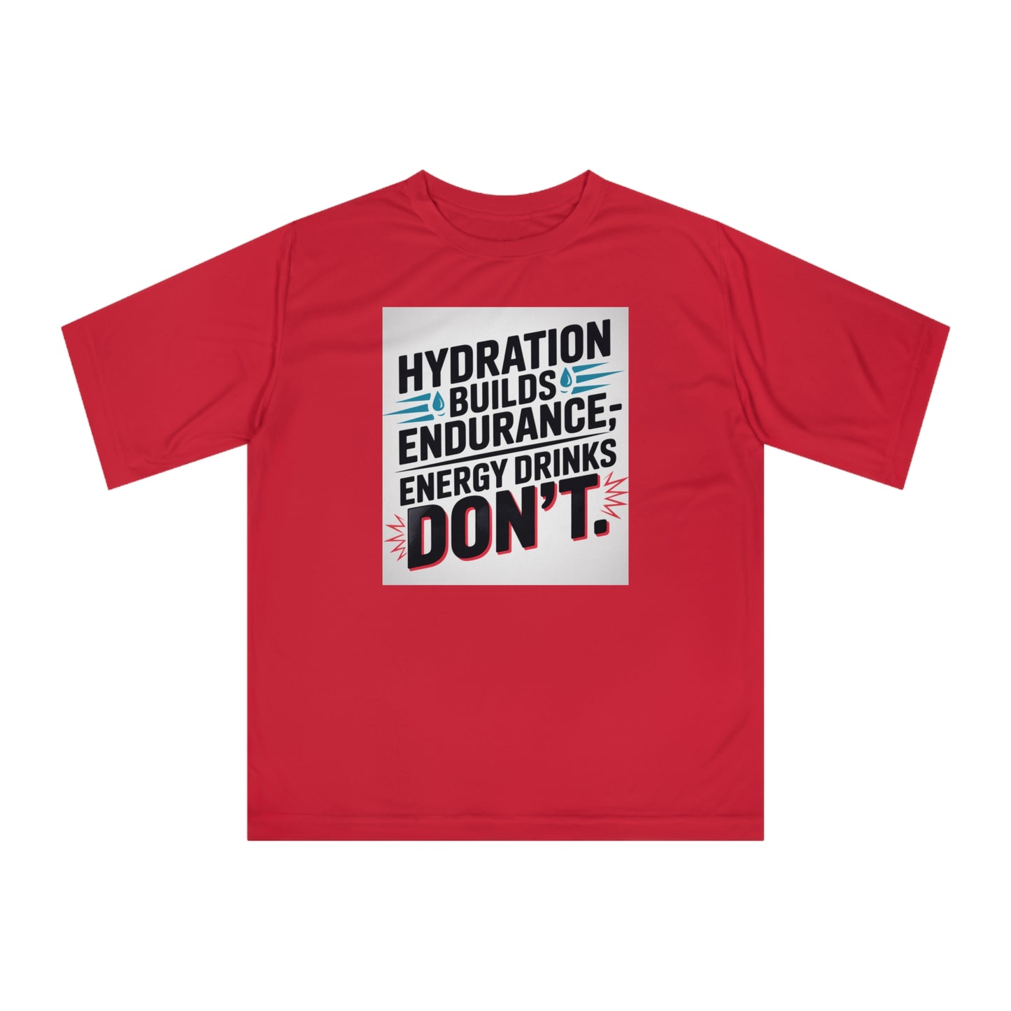 Hydration Tips Unisex Performance T-shirt, Workout Tee, Fitness Apparel, Activewear, Sports Shirt, Gym Outfit