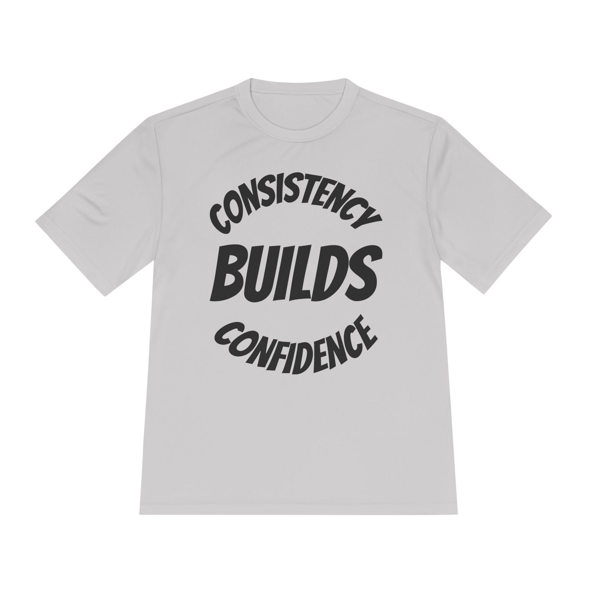 Motivational Fitness Tee - Consistency Builds Confidence, Workout Shirt, Sportswear, Activewear, Unisex Apparel - HustleHealthShop