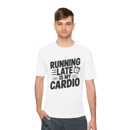 Funny Running Late Tee, Sports T-Shirt, Workout Top, Gift for Runners, Humorous Exercise Apparel