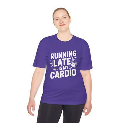 Moisture Wicking Running Late Tee - Fun Workout Shirt for Fitness Lovers, Gym Wear, Athlete Gift, Casual Sports Apparel, Perfect for [...]