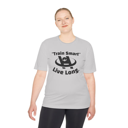 Unisex Fitness Tee - Train Smart Live Long, Workout Shirt, Gym Top, Motivational Apparel, Health and Fitness Wear