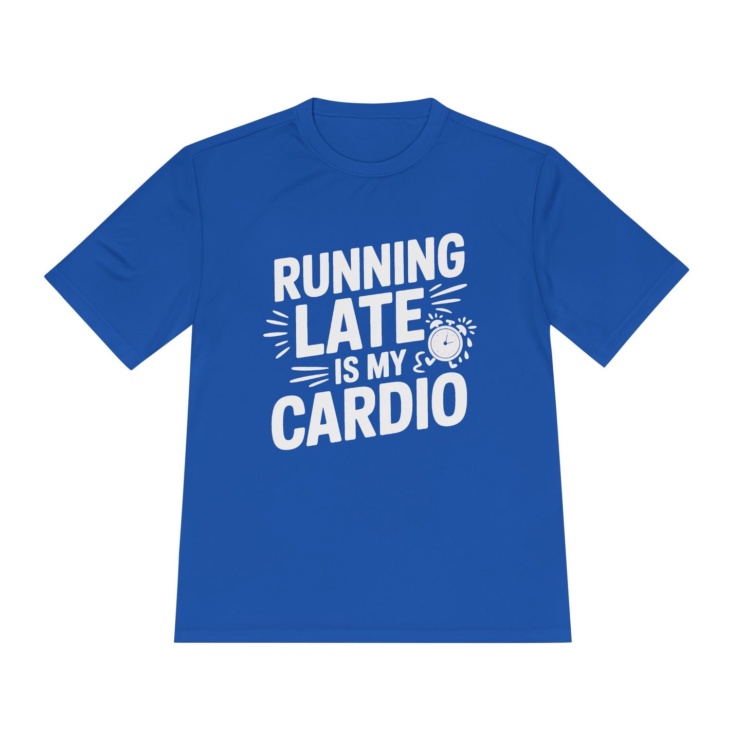 Moisture Wicking Running Late Tee - Fun Workout Shirt for Fitness Lovers, Gym Wear, Athlete Gift, Casual Sports Apparel, Perfect for [...]
