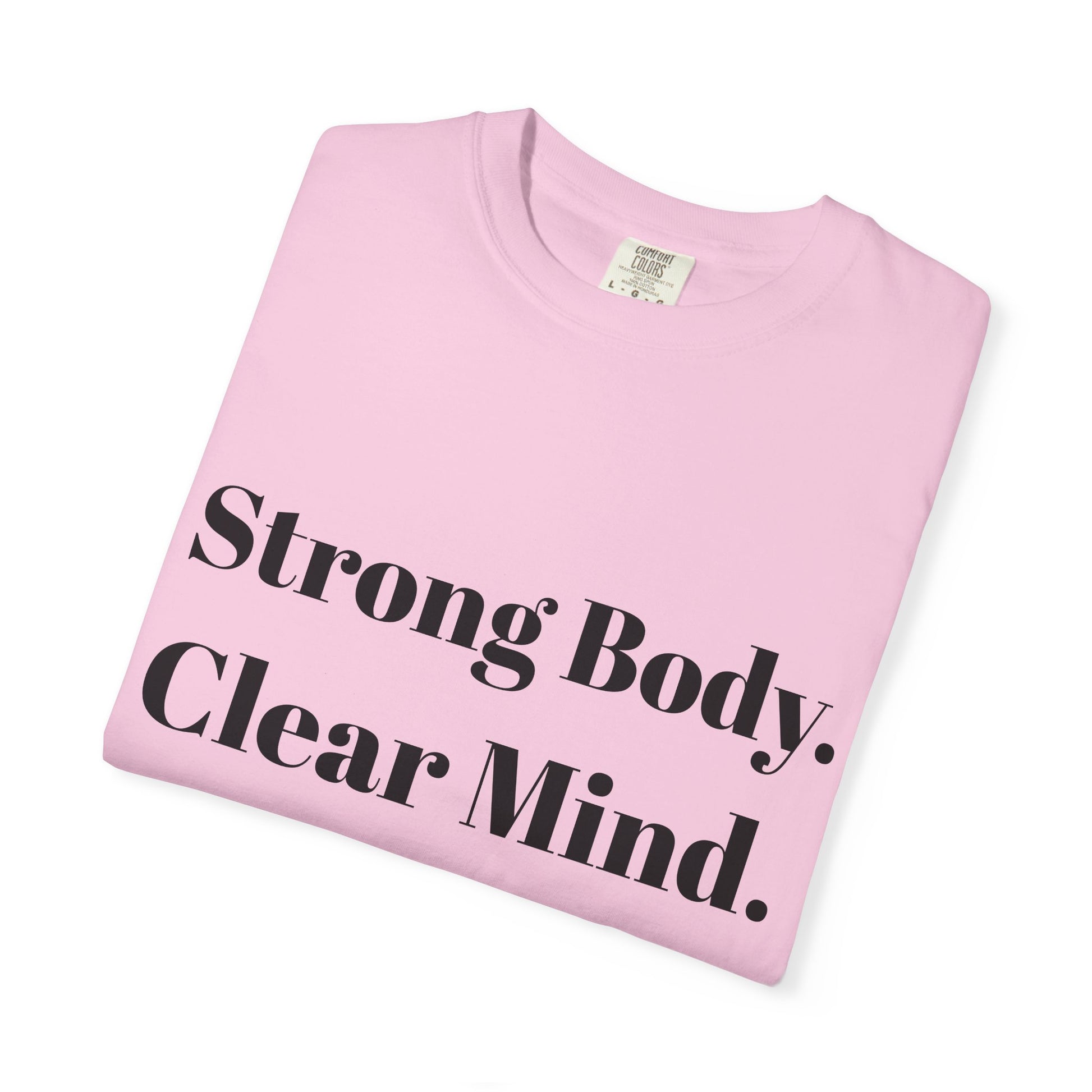 Unisex Motivational T-Shirt with Motivational Quotes Strong Body Clear Mind  Healthy Life | Fitness, Wellness, Lifestyle Gift, Gym Wear, Everyday Comfort - HustleHealthShop
