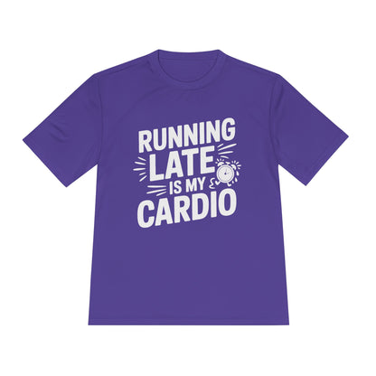 Moisture Wicking Running Late Tee - Fun Workout Shirt for Fitness Lovers, Gym Wear, Athlete Gift, Casual Sports Apparel, Perfect for [...]