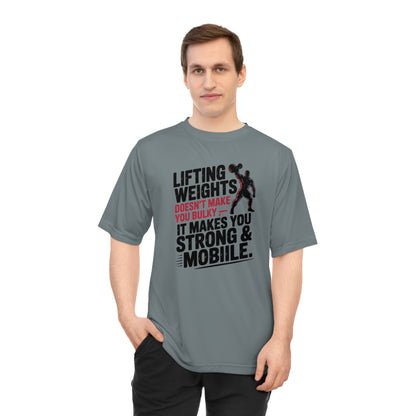 "Lifting Weights" Performance Workout T-Shirt | Gym Wear, Athleisure, Fitness Gift, Active Lifestyle, Exercise Apparel