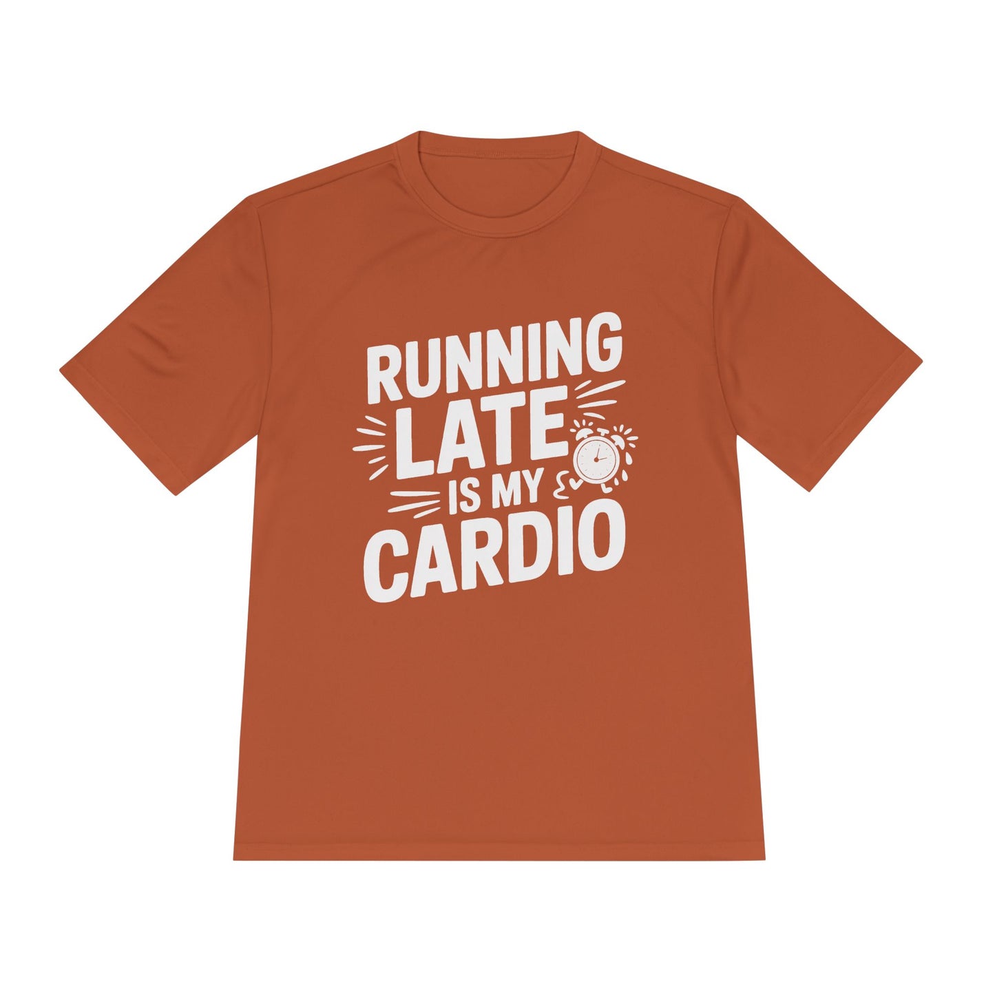 Moisture Wicking Running Late Tee - Fun Workout Shirt for Fitness Lovers, Gym Wear, Athlete Gift, Casual Sports Apparel, Perfect for [...]