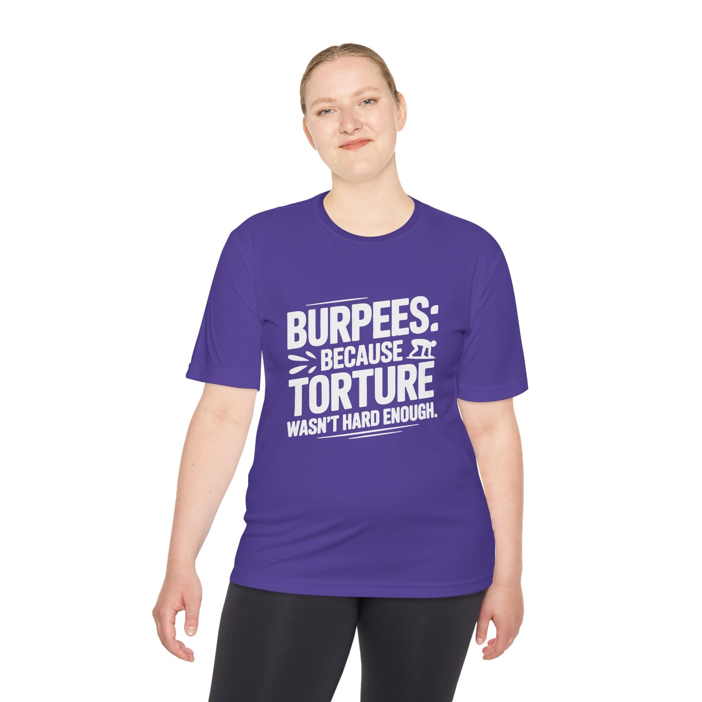Burpees Humor Shirt Funny Workout Tee - Moisture Wicking, , Gym T-Shirt, Fitness Gift, Activewear for Trainers