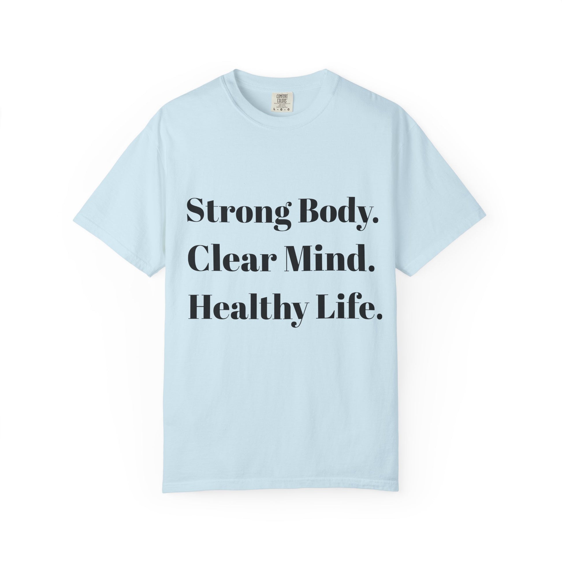 Unisex Motivational T-Shirt with Motivational Quotes Strong Body Clear Mind  Healthy Life | Fitness, Wellness, Lifestyle Gift, Gym Wear, Everyday Comfort - HustleHealthShop