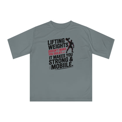 "Lifting Weights" Performance Workout T-Shirt | Gym Wear, Athleisure, Fitness Gift, Active Lifestyle, Exercise Apparel