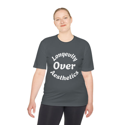 Unisex Moisture Wicking Tee: Longevity Over Aesthetics, Sports Shirt, Fitness Apparel, Workout Tee, Activewear, Casual Wear, Gift for [...]