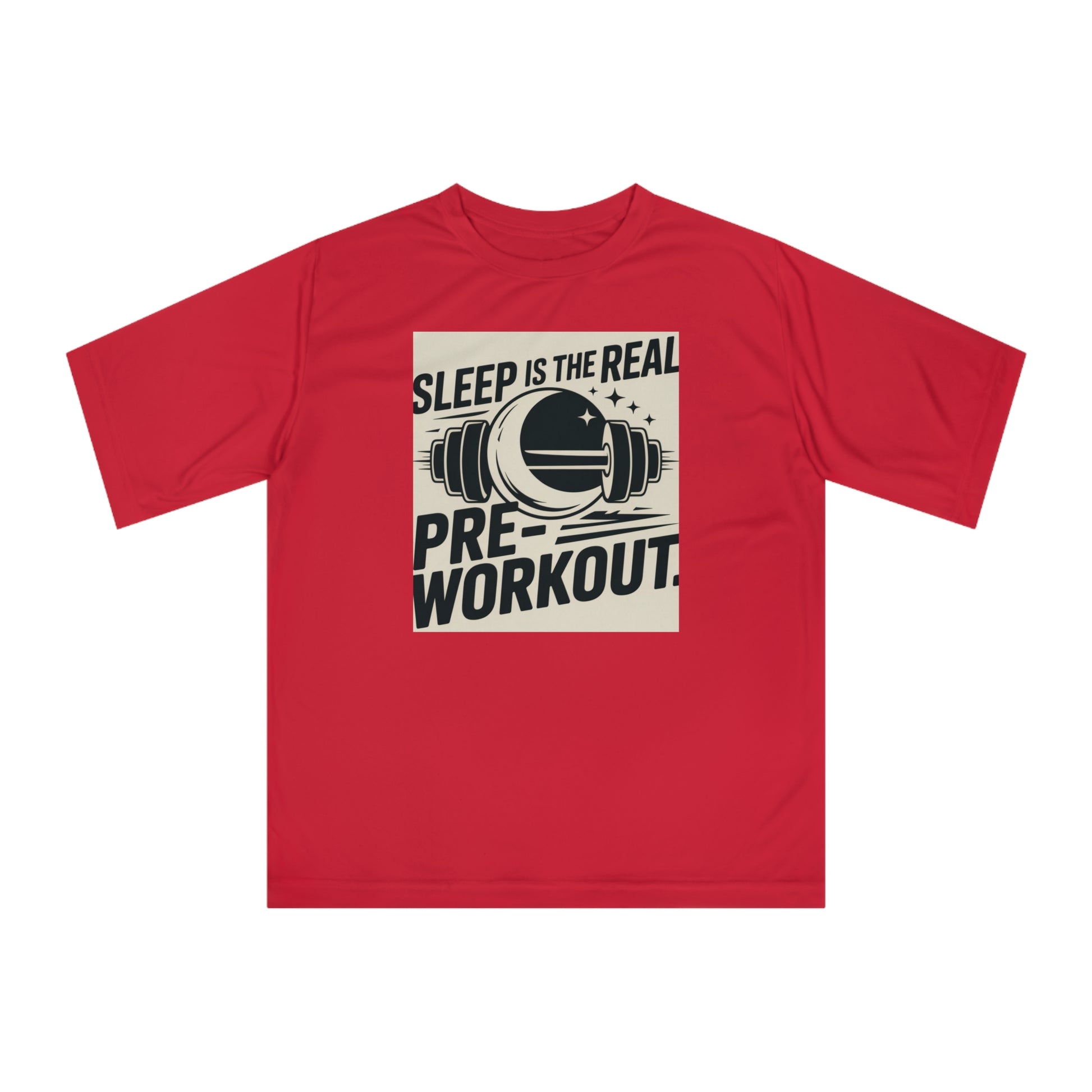 Sleep is The  Real Pre-Workout with Background Unisex Zone Performance T-shirt - HustleHealthShop