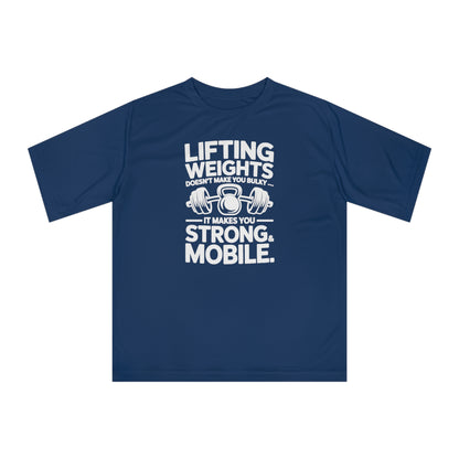 "LIFTING WEIGHTS "Unisex Performance Fitness T-shirt - Motivational Gym Wear, Workout Apparel, Gift for Gym Lovers, Lifting Tees, Active Lifestyle