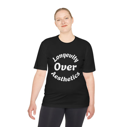 Unisex Moisture Wicking Tee: Longevity Over Aesthetics, Sports Shirt, Fitness Apparel, Workout Tee, Activewear, Casual Wear, Gift for [...]