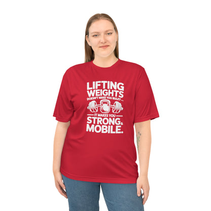 "LIFTING WEIGHTS "Unisex Performance Fitness T-shirt - Motivational Gym Wear, Workout Apparel, Gift for Gym Lovers, Lifting Tees, Active Lifestyle