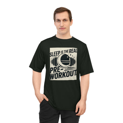 Sleep is The  Real Pre-Workout with Background Unisex Zone Performance T-shirt - HustleHealthShop