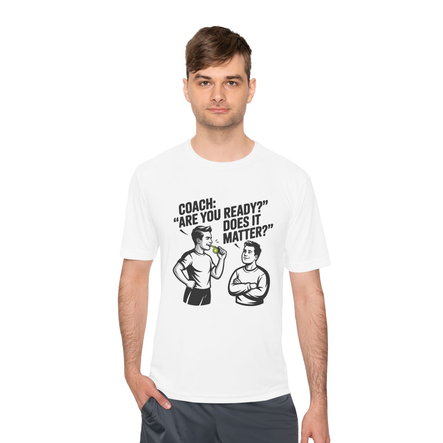Unisex Moisture-Wicking Tee: Are You Ready Funny Quote, Workout Shirt, Fitness Gear, Sports Apparel, Exercise Tee, Gym Wear