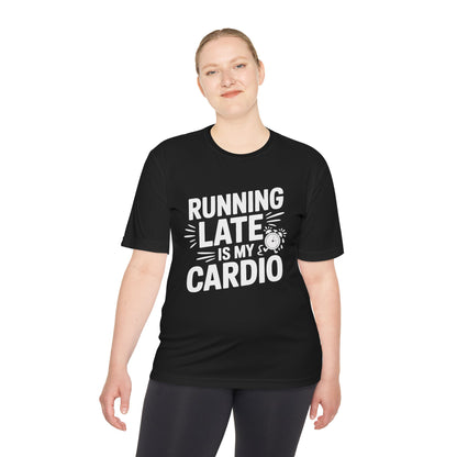 Moisture Wicking Running Late Tee - Fun Workout Shirt for Fitness Lovers, Gym Wear, Athlete Gift, Casual Sports Apparel, Perfect for [...]
