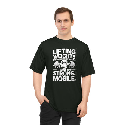 "LIFTING WEIGHTS "Unisex Performance Fitness T-shirt - Motivational Gym Wear, Workout Apparel, Gift for Gym Lovers, Lifting Tees, Active Lifestyle