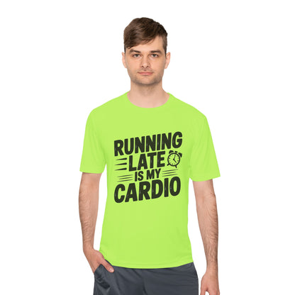 Funny Running Late Tee, Sports T-Shirt, Workout Top, Gift for Runners, Humorous Exercise Apparel