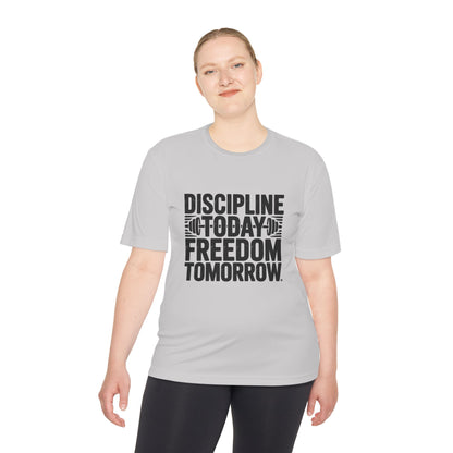 Unisex Fitness Motivation Tee , Discipline Today Freedom Tomorrow | Gym Shirt, Workout Gear, Inspirational Tee, Activewear Gift, Sports Apparel