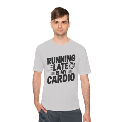 Funny Running Late Tee, Sports T-Shirt, Workout Top, Gift for Runners, Humorous Exercise Apparel