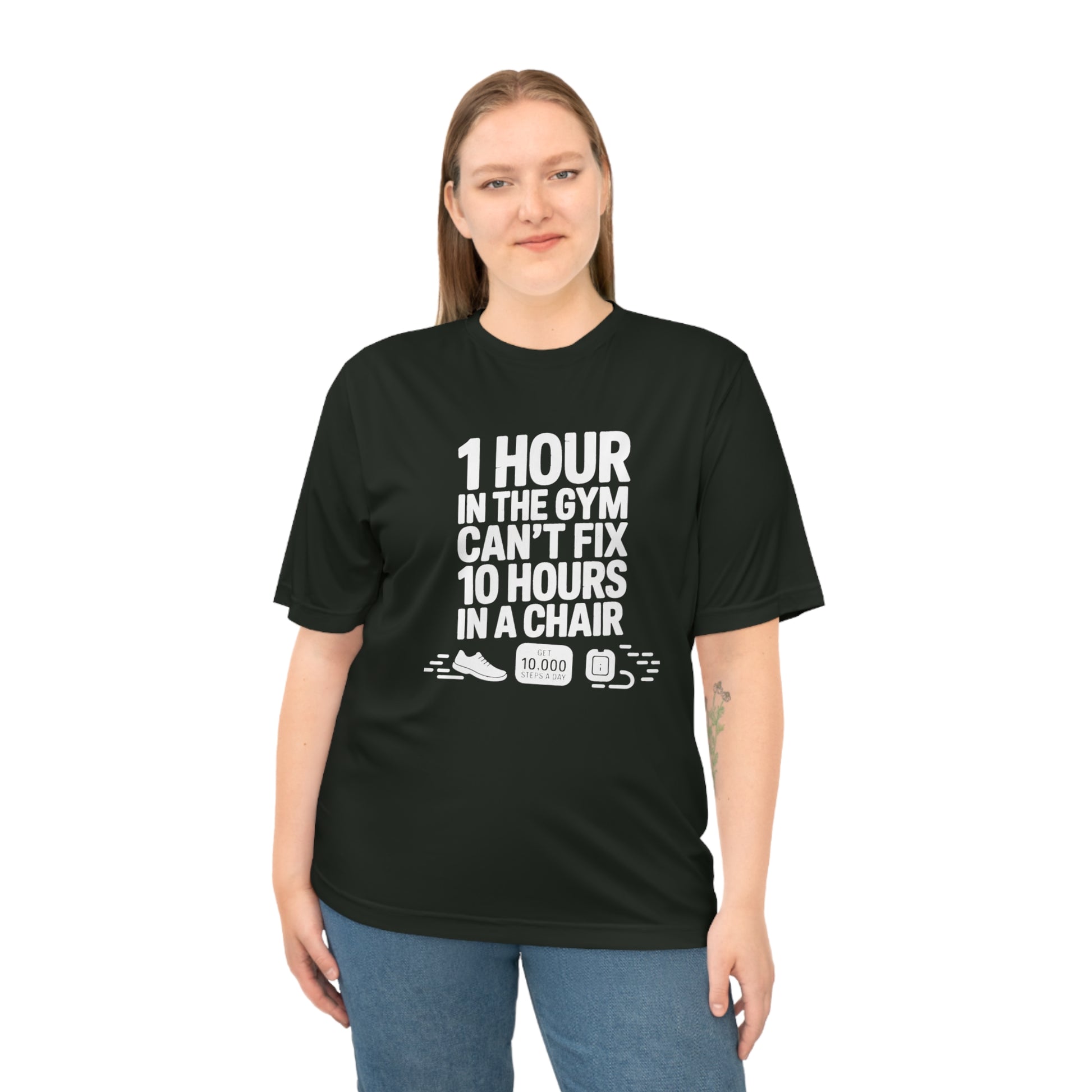 10,000 Steps Unisex Gym Motivation T-shirt - Fitness Gear, Workout Apparel, Exercise Tee, Casual Wear, Gift for Fitness Lovers - HustleHealthShop