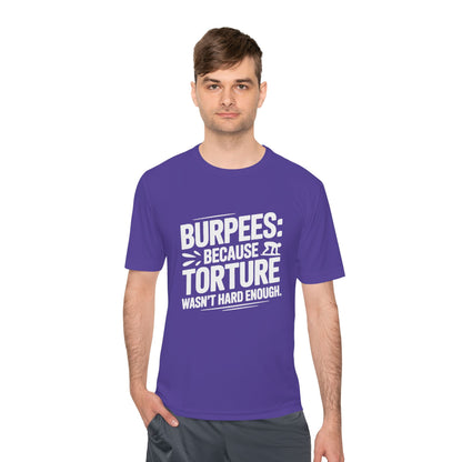Burpees Humor Shirt Funny Workout Tee - Moisture Wicking, , Gym T-Shirt, Fitness Gift, Activewear for Trainers