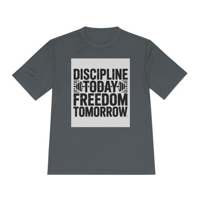Discipline Today Freedom Tomorrow Motivational Workout Tee for Fitness Enthusiasts, Gym Wear, Inspiration Tee, Workout Top, Fitness Gift, Active Lifestyle Shirt