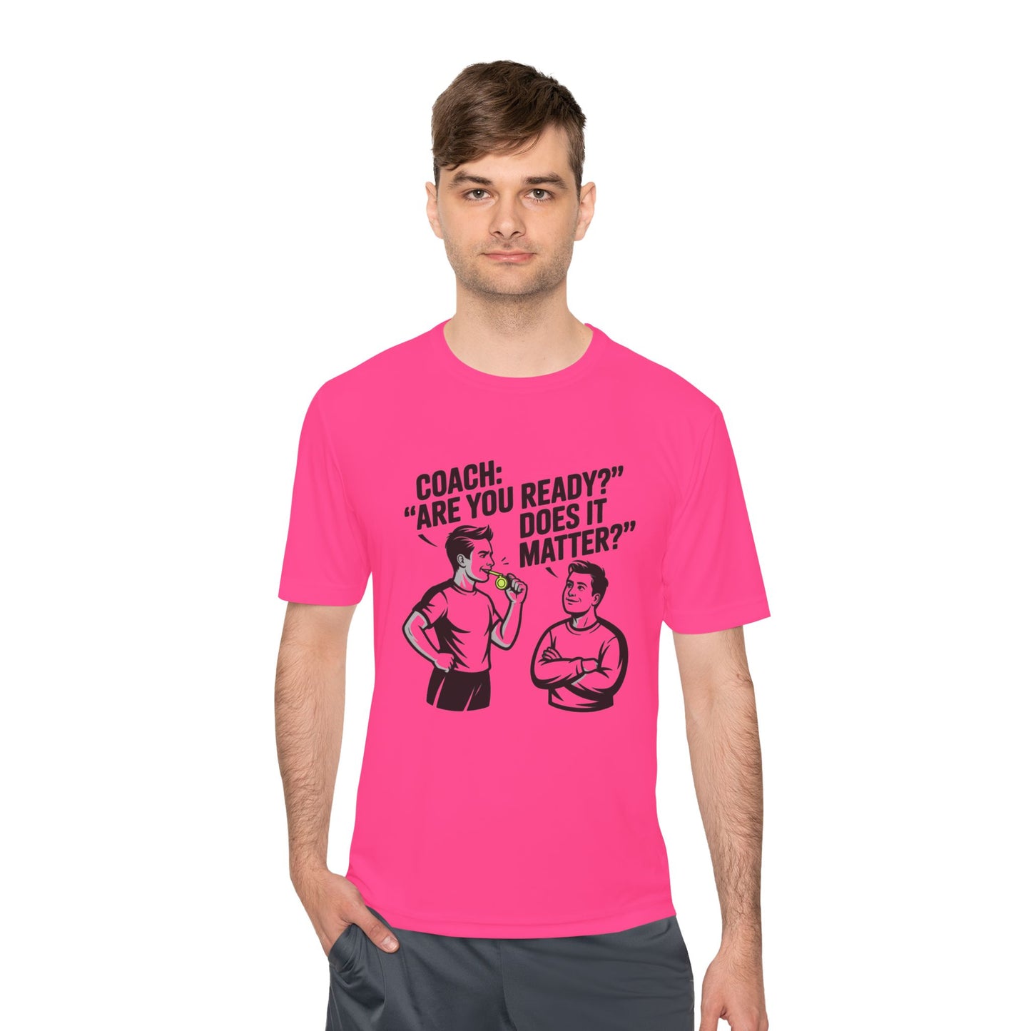 Unisex Moisture-Wicking Tee: Are You Ready Funny Quote, Workout Shirt, Fitness Gear, Sports Apparel, Exercise Tee, Gym Wear