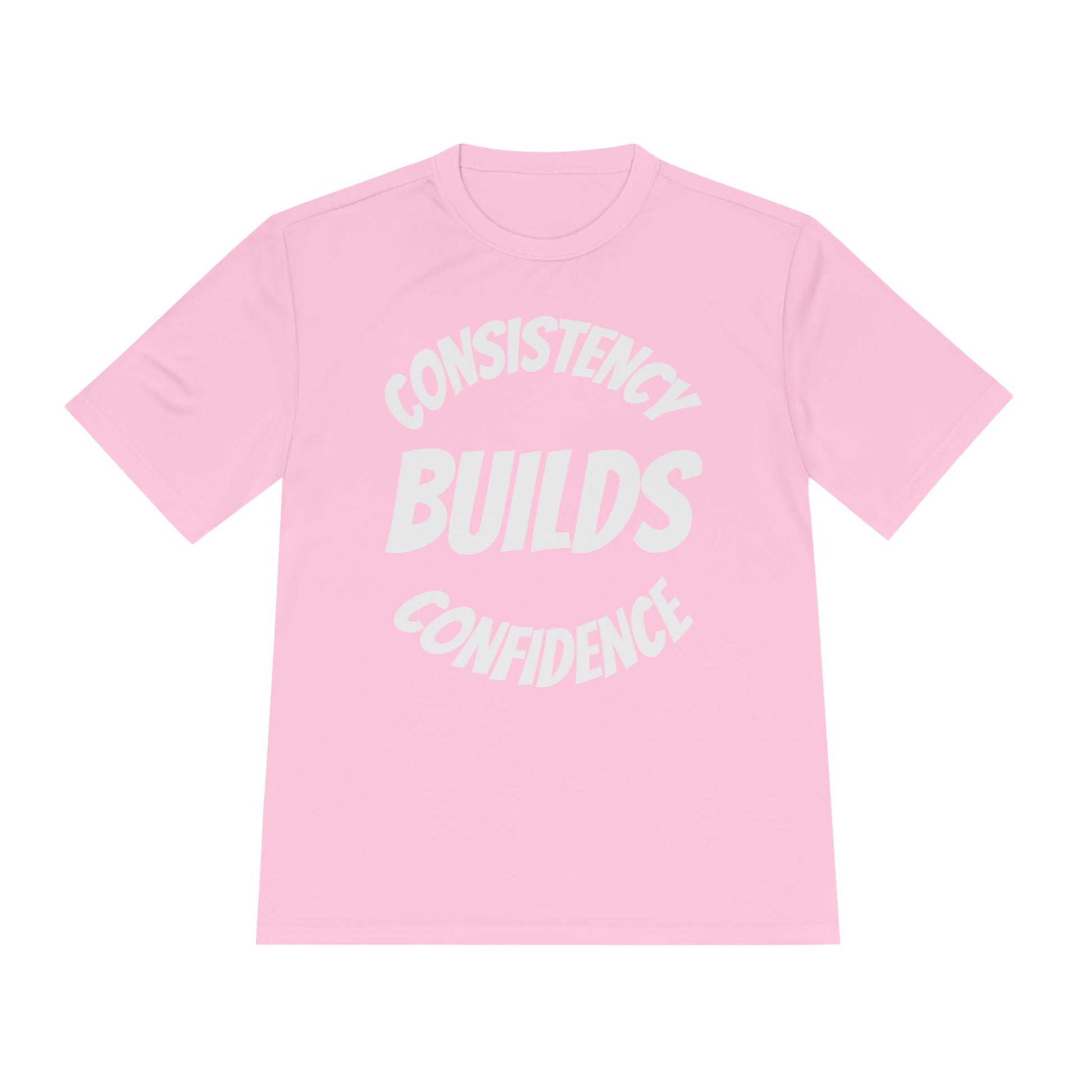 Confidence Build Moisture Wicking Tee, Consistency Builds Confidence | Athletic T-Shirt | Gym Wear | Fitness Apparel | Workout Gear | Motivational Shirt - HustleHealthShop