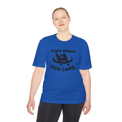 Unisex Fitness Tee - Train Smart Live Long, Workout Shirt, Gym Top, Motivational Apparel, Health and Fitness Wear