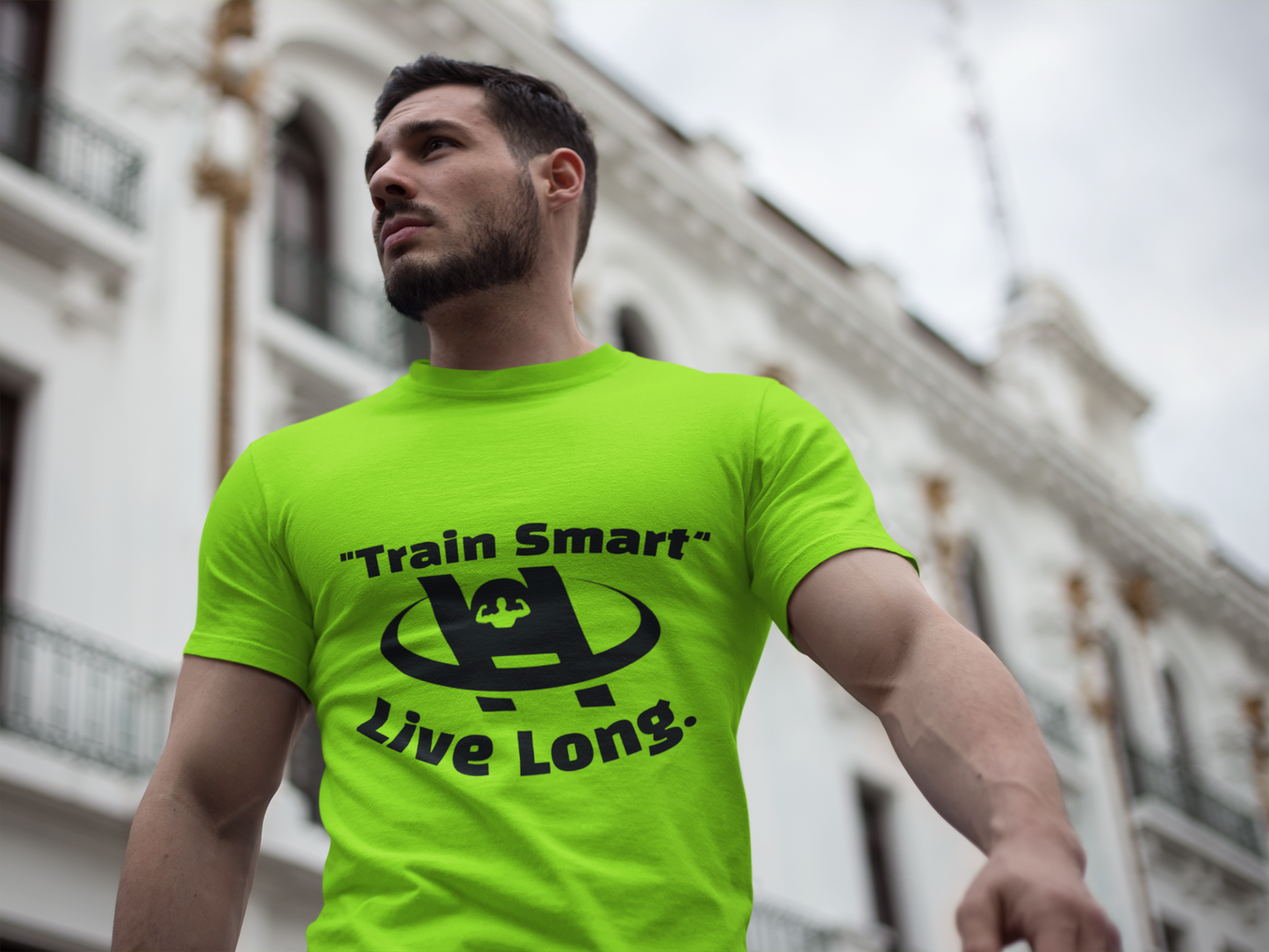 Unisex Fitness Tee - Train Smart Live Long, Workout Shirt, Gym Top, Motivational Apparel, Health and Fitness Wear
