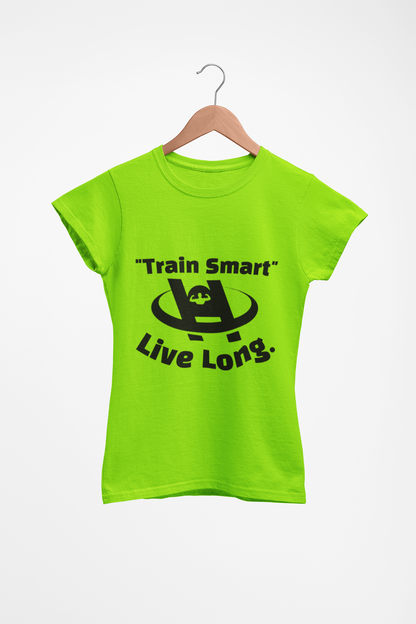 Unisex Fitness Tee - Train Smart Live Long, Workout Shirt, Gym Top, Motivational Apparel, Health and Fitness Wear