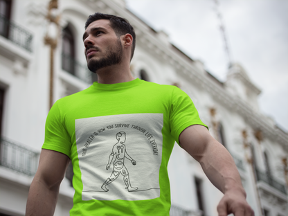 Moisture Wicking Tee - Your Health Is How you Survive - Motivational Health Quote Shirt for Wellness Enthusiasts - HustleHealthShop
