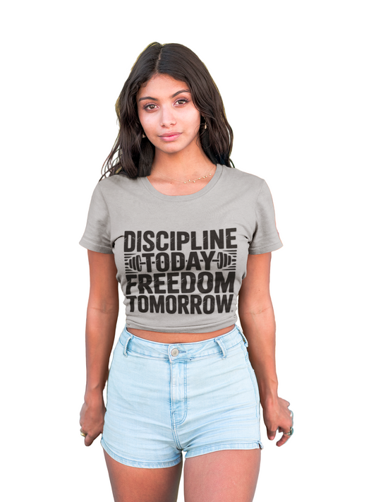 Unisex Fitness Motivation Tee , Discipline Today Freedom Tomorrow | Gym Shirt, Workout Gear, Inspirational Tee, Activewear Gift, Sports Apparel - HustleHealthShop