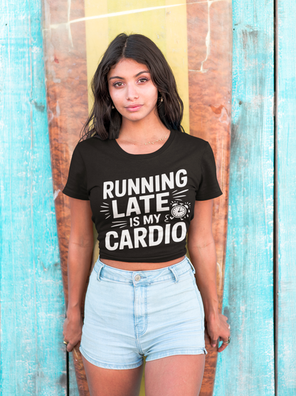 Moisture Wicking Running Late Tee - Fun Workout Shirt for Fitness Lovers, Gym Wear, Athlete Gift, Casual Sports Apparel, Perfect for [...]