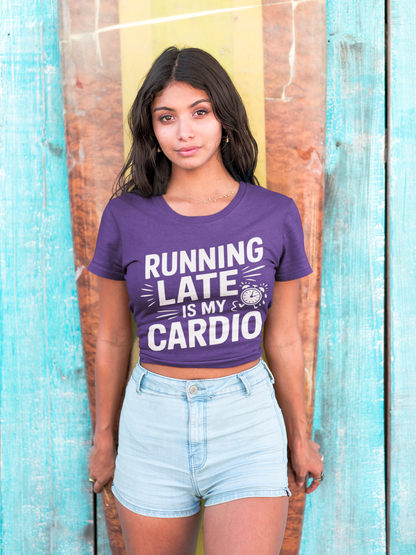 Moisture Wicking Running Late Tee - Fun Workout Shirt for Fitness Lovers, Gym Wear, Athlete Gift, Casual Sports Apparel, Perfect for [...]