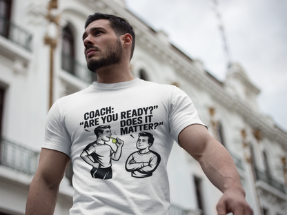 Unisex Moisture-Wicking Tee: Are You Ready Funny Quote, Workout Shirt, Fitness Gear, Sports Apparel, Exercise Tee, Gym Wear