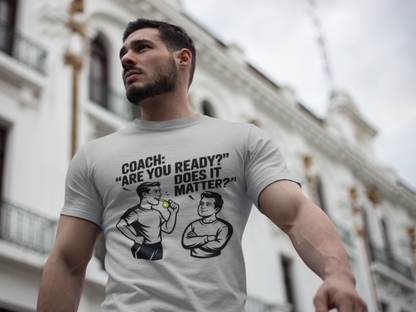 Unisex Moisture-Wicking Tee: Are You Ready Funny Quote, Workout Shirt, Fitness Gear, Sports Apparel, Exercise Tee, Gym Wear