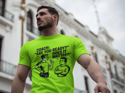 Unisex Moisture-Wicking Tee: Are You Ready Funny Quote, Workout Shirt, Fitness Gear, Sports Apparel, Exercise Tee, Gym Wear