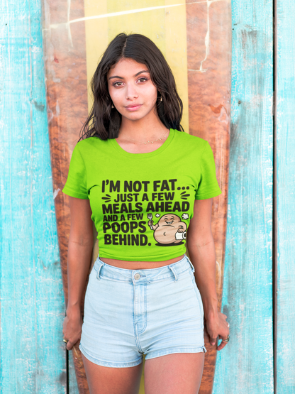 "I'M NOT FAT "Funny Moisture-Wicking Tee - Humor Shirt for Gym Goers, Gift for Fitness Lovers, Casual Wear, Workout Apparel, Comfy Activewear