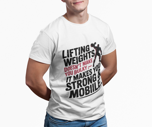 "Lifting Weights" Performance Workout T-Shirt | Gym Wear, Athleisure, Fitness Gift, Active Lifestyle, Exercise Apparel