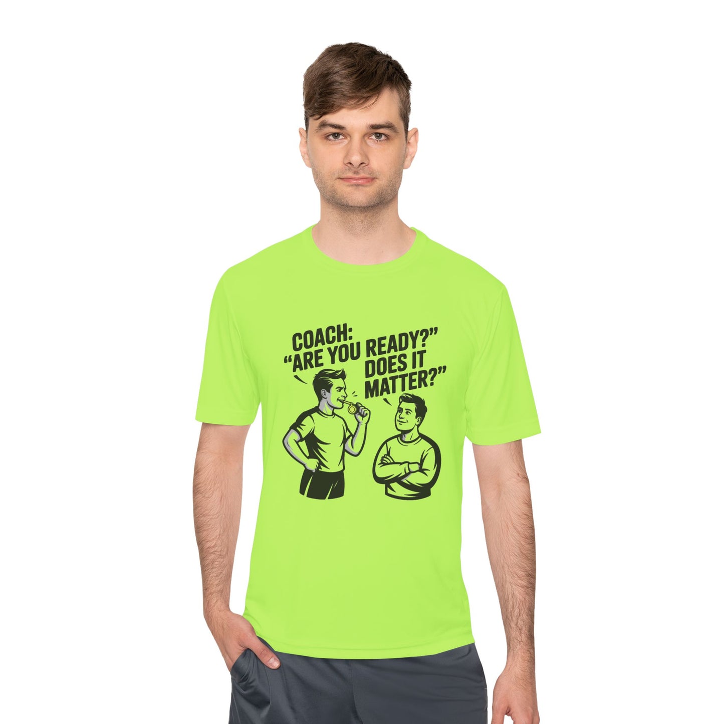 Unisex Moisture-Wicking Tee: Are You Ready Funny Quote, Workout Shirt, Fitness Gear, Sports Apparel, Exercise Tee, Gym Wear