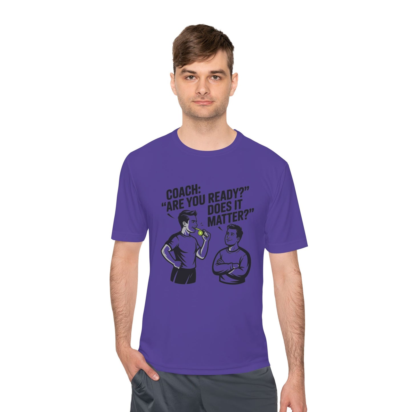 Unisex Moisture-Wicking Tee: Are You Ready Funny Quote, Workout Shirt, Fitness Gear, Sports Apparel, Exercise Tee, Gym Wear