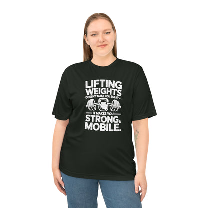 "LIFTING WEIGHTS "Unisex Performance Fitness T-shirt - Motivational Gym Wear, Workout Apparel, Gift for Gym Lovers, Lifting Tees, Active Lifestyle