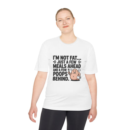 "I'M NOT FAT "Funny Moisture-Wicking Tee - Humor Shirt for Gym Goers, Gift for Fitness Lovers, Casual Wear, Workout Apparel, Comfy Activewear