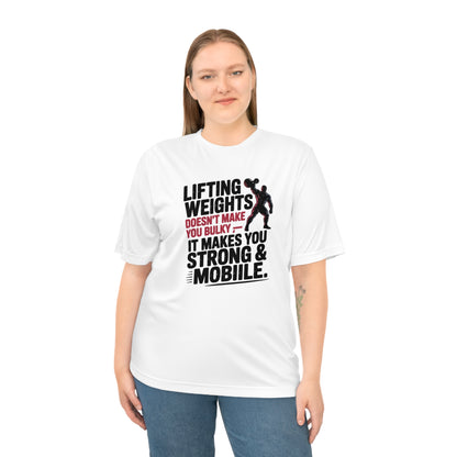 "Lifting Weights" Performance Workout T-Shirt | Gym Wear, Athleisure, Fitness Gift, Active Lifestyle, Exercise Apparel