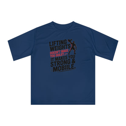 "Lifting Weights" Performance Workout T-Shirt | Gym Wear, Athleisure, Fitness Gift, Active Lifestyle, Exercise Apparel