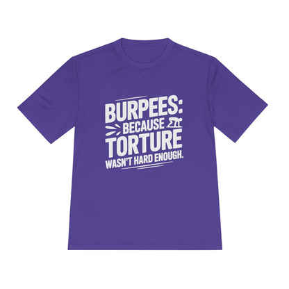 Burpees Humor Shirt Funny Workout Tee - Moisture Wicking, , Gym T-Shirt, Fitness Gift, Activewear for Trainers