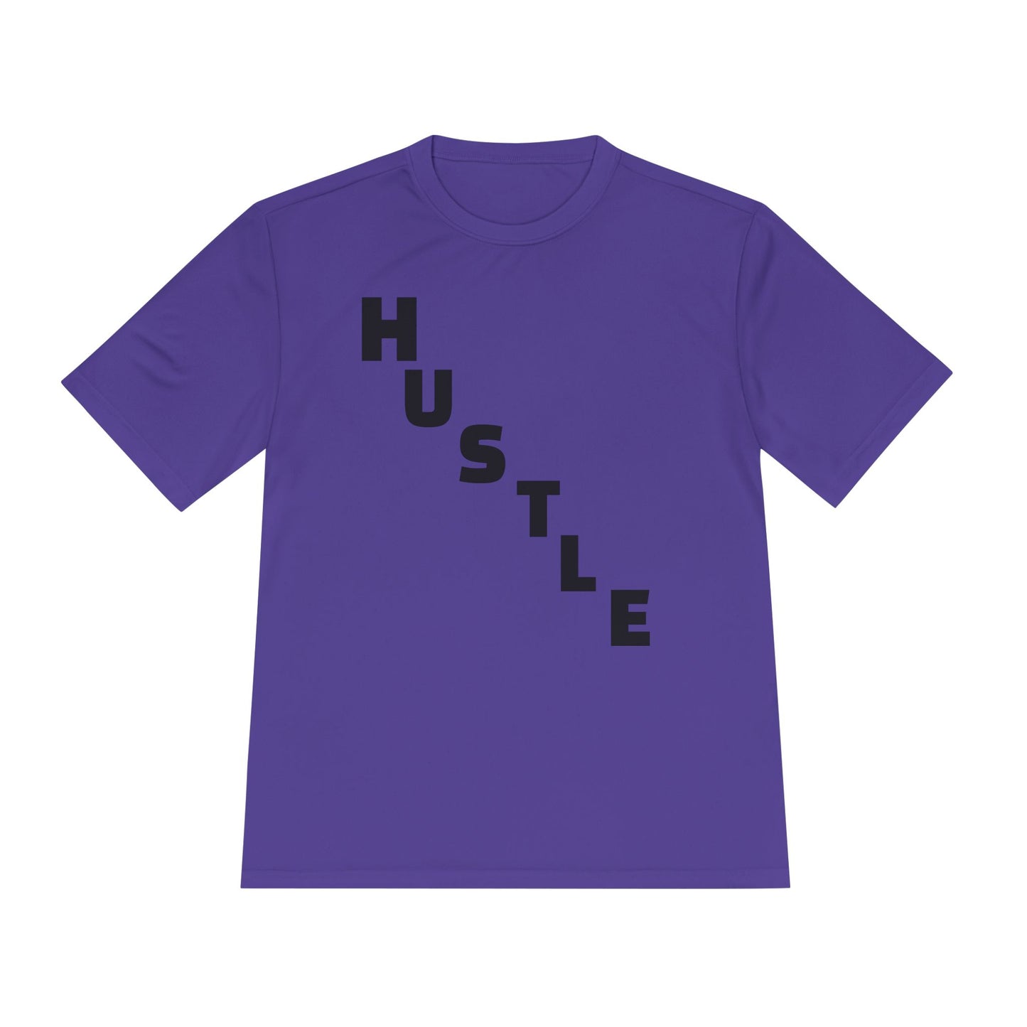 Hustle Unisex Moisture Wicking Tee, Workout Shirt, Athletic Wear, Gift for Fitness Enthusiasts, Motivational Tee, Casual Activewear